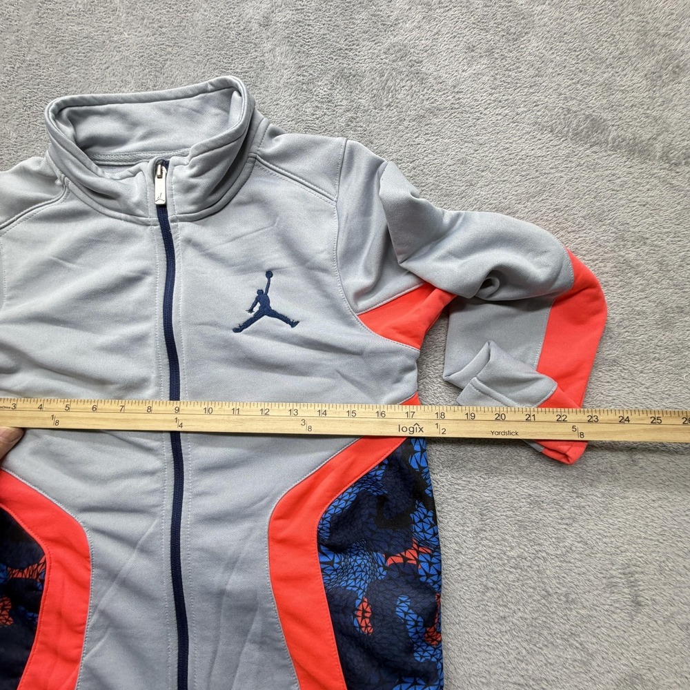 Jordan Jacket Youth 12-13 Years Gray Track Zip Microfleece Dri-FIT Logo - Picture 5 of 7